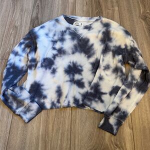 Hollister Tie-Dye Long Sleeve waffle knit Top